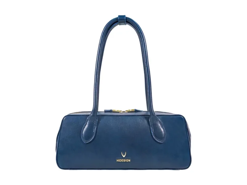 Antoinette 04 Blue Leather Shoulder Bag